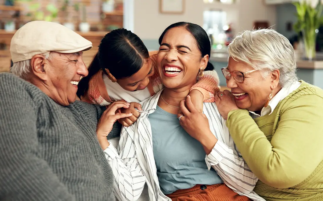 portrait of multigenerational family