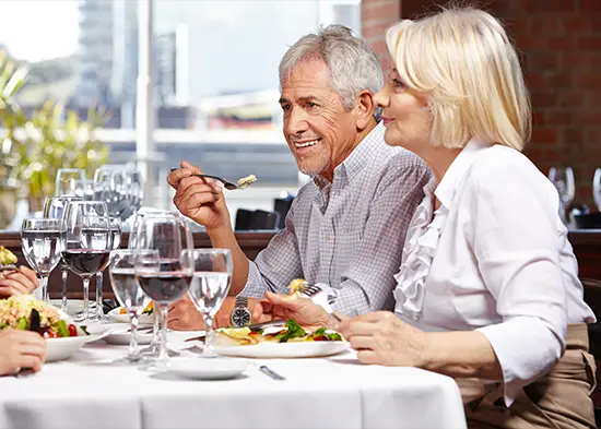 couple eating dinner seminars levra financial group illinois